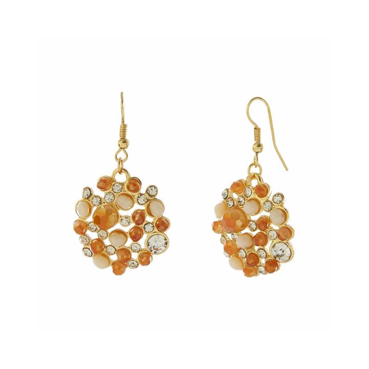 Natasha Multicolor Beaded Gold-tone Drop Earrings