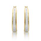 1/4 Ct. T.w. White Diamond 14k Gold Over Silver Hoop Earrings