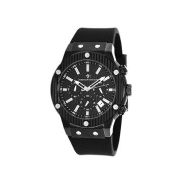 Christian Van Sant Monarchy Mens Black Rubber Strap Watch