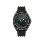 Caravelle New York Mens Black Silicone Strap Watch 45b144