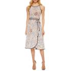 Weslee Rose Sleeveless Paisley Wrap Dress