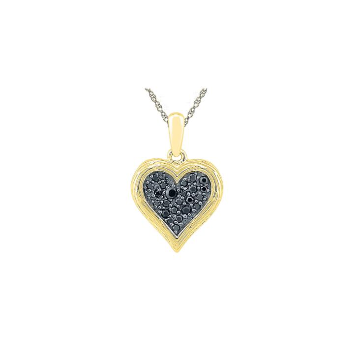 Womens 1/6 Ct. T.w. White Diamond Gold Over Silver Pendant Necklace