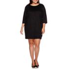 Worthington 3/4-sleeve Suede Dress - Plus
