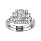 1 1/5 Ct. T.w. Diamond 14k White Gold Bridal Ring Set