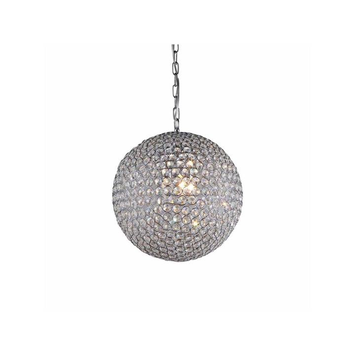 Warehouse Of Tiffany Prometheus' Chrome And Crystal 4-light Chandelier