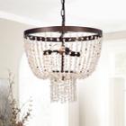 Teriz 3-light 16-inch Stone And Metal Pendant