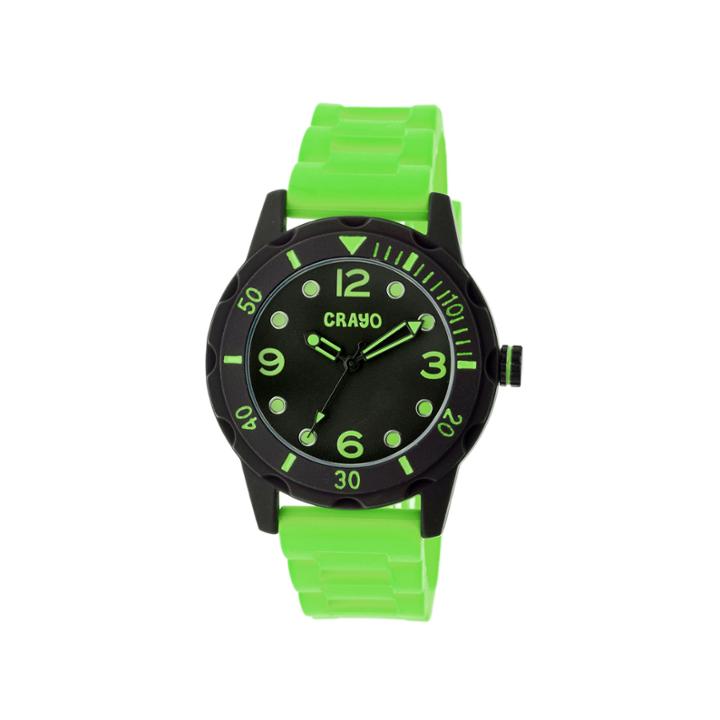 Crayo Unisex Splash Lime Strap Watch Cracr2206