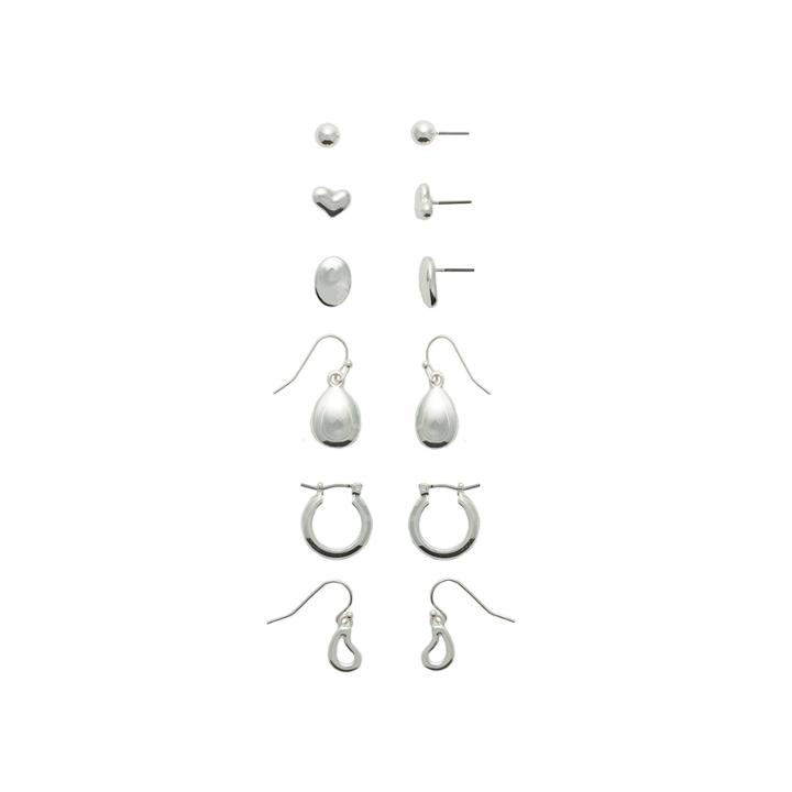 Sensitive Ears 6 Pair Stainless Steel Earring Sets