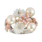 White Cultured Freshwater Pearl & Mother-of-pearl Ring