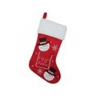 18 Red And White Embroidered Snowmen Letter To Santa Christmas Stocking
