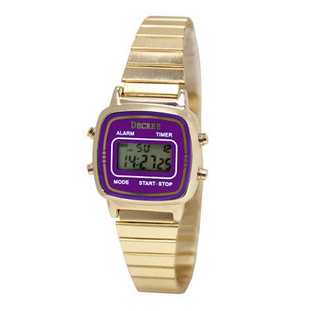 Decree Concepts Womens Purple Retro Digital Expansion Watch