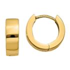 14k Gold 9mm Round Hoop Earrings