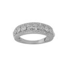 Womens 1/2 Ct. T.w. Genuine Diamond Sterling Silver Band