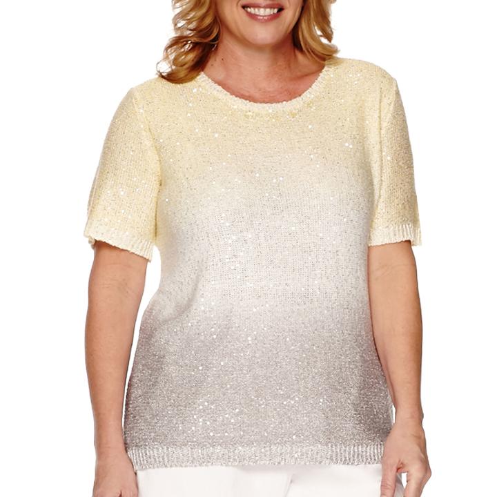 Alfred Dunner Short-sleeve Sequin Sweater - Plus