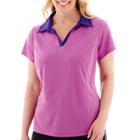 Made For Life Short-sleeve Johnny Collar Mesh Polo Shirt - Plus