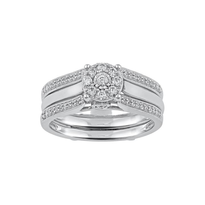 Cherished Hearts&trade; 1/3 Ct. T.w. Diamond 14k White Gold Bridal Ring Set