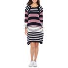 Rabbit Design Long Sleeve Trapeze Dress