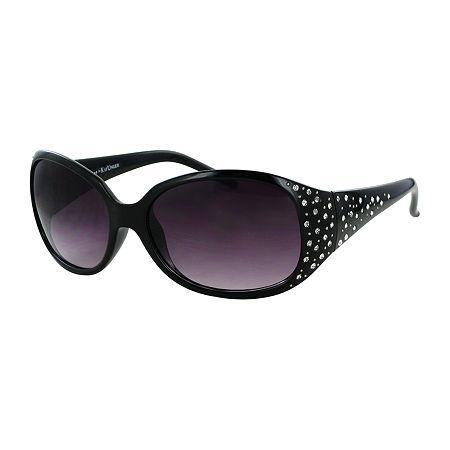 Kay By Kay Unger Joyce Rhinestone Round Sunglasses