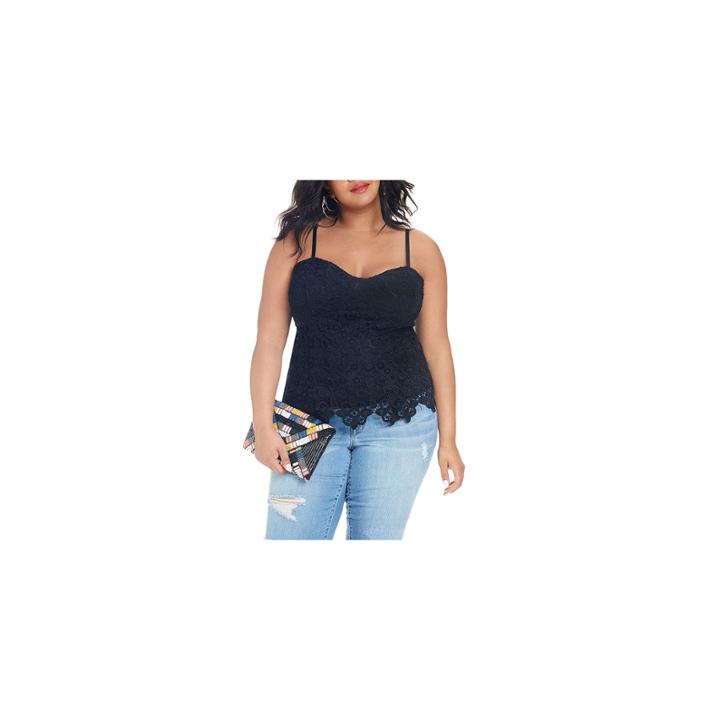 Fashion To Figure Kacy Sleeveless Crochet Top-plus