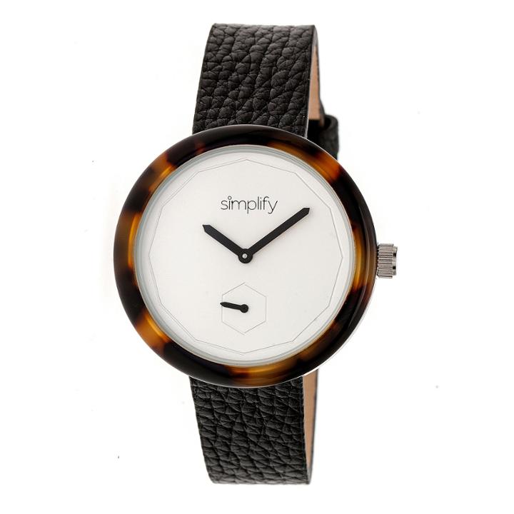 Simplify The 3700 Unisex Black Strap Watch-sim3702