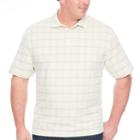 Van Heusen Printed Windowpane Polo Short Sleeve Checked Knit Polo Shirt Big And Tall