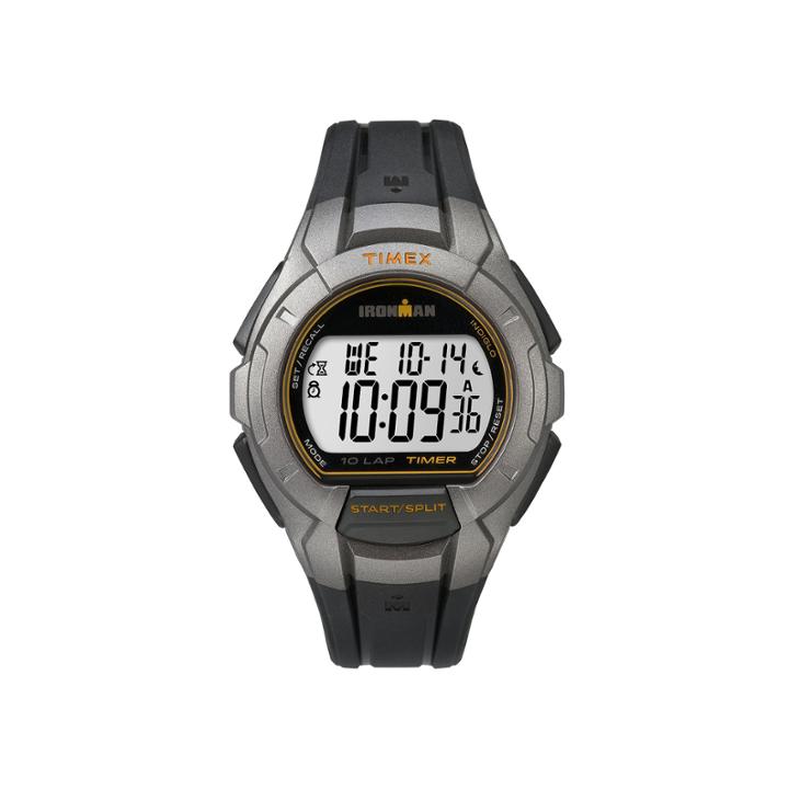 Timex Ironman Mens Gray Resin Strap 10-lap Sport Watch Tw5k93700