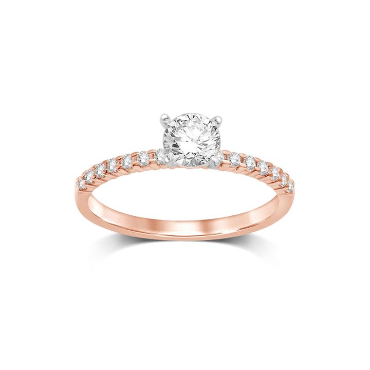1/2 Ct. T.w. Diamond 10k Rose Gold Solitaire Ring