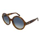 Tom Ford Sunglasses - Juliet / Frame: Crystal Blonde Havana Lens: Blue Gradient