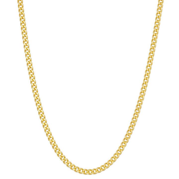 Womens 18 Inch 14k Gold Over Silver Link Necklace