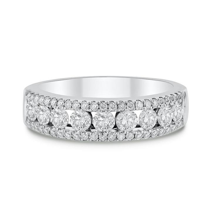 Womens 1/3 Ct. T.w. White Diamond 14k Gold Anniversary Band