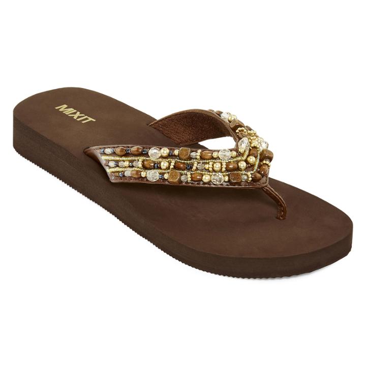 Mixit&trade; Multi Strand Bead Chunky Wedge Shoes