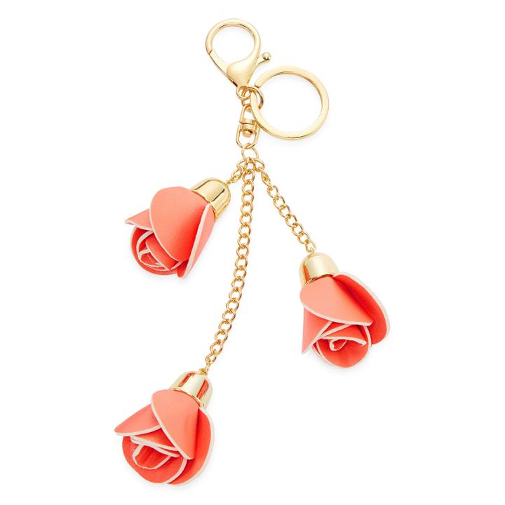3 Flowers Rosette Bag Charm