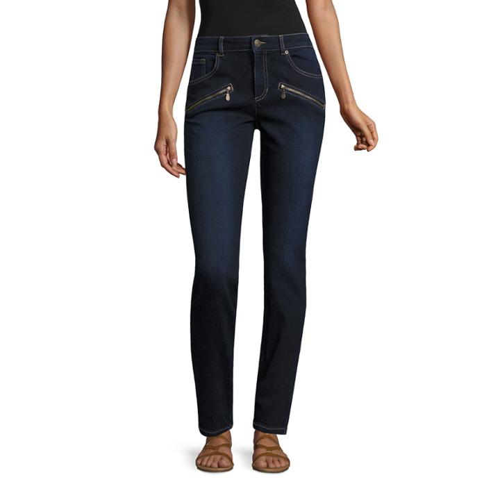 Nicole By Nicole Miller Zip Detail Skinny Jeans
