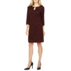 Ronni Nicole 3/4 Sleeve Jacquard Shift Dress