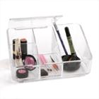 Mind Reader Acrylic Cosmetic Organizer With Flap