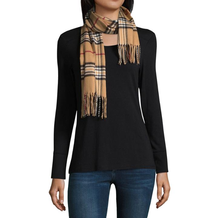 V. Fraas Plaid Oblong Cold Weather Scarf