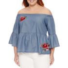 A.n.a 3/4 Sleeve Woven Blouse-plus
