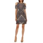 R & K Originals Short Sleeve Pattern Shift Dress-petites