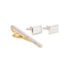 Collection By Michael Strahan Rhodium-plated Cuff Links & Tie Bar Set
