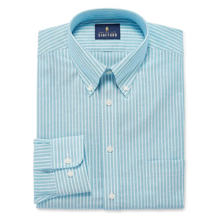 Stafford Long Sleeve Oxford Stripe Dress Shirt