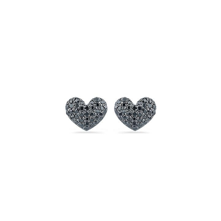 1/4 Ct. T.w. Round Black Diamond Sterling Silver Stud Earrings