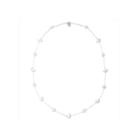 Liz Claiborne White Bead And Silver-tone Station Necklace