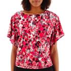 Liz Claiborne Short-sleeve Flowy Top