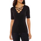 Bold Elements Elbow Sleeve Multi Strappy Top