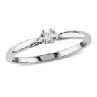 Womens Diamond Accent Round White Diamond 10k Gold Solitaire Ring