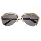 Bertha Half Frame Rectangular Sunglasses-womens