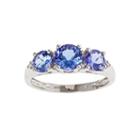 Womens Diamond Accent Blue Tanzanite 14k Gold Bypass Ring