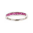 Limited Quantities! Womens Pink Sapphire 10k Gold Band