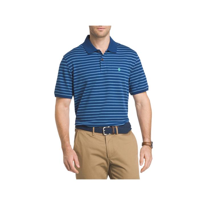 Izod Advantage Stripe Short Sleeve Polo Shirt