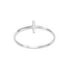 Itsy Bitsy&trade; Sterling Silver Sideways Cross Pinky Ring